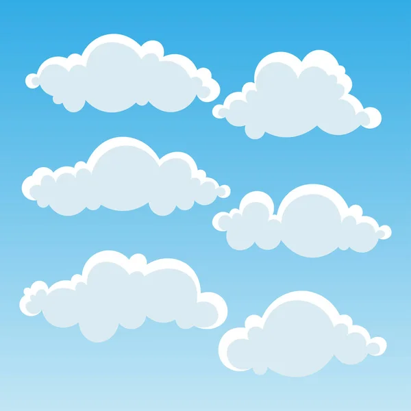 Nubes Cielo Azul Ilustración Vectorial — Archivo Imágenes Vectoriales