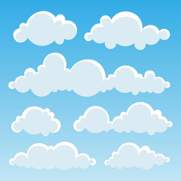 Nubes Cielo Azul Ilustración Vectorial — Archivo Imágenes Vectoriales