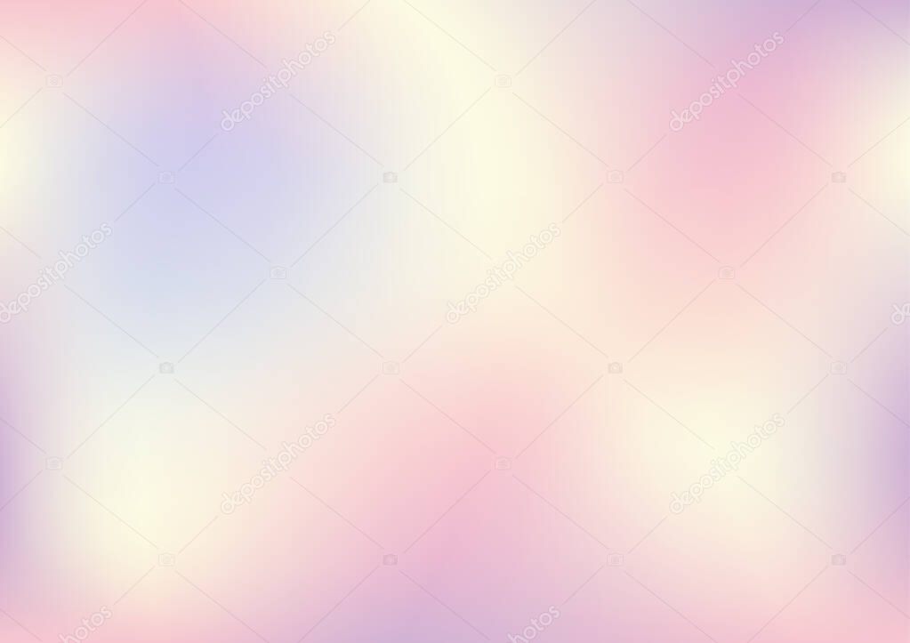Holographic foil, pastel gradient abstract background. Vector illustration.