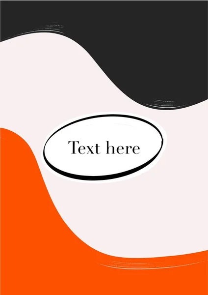 Ručně Kreslený Vektor Barevné Pozadí Pro Text Oranžová Černá — Stockový vektor