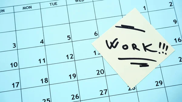 Δουλειά Μετάβαση Στην Εργασία Ημερομηνία Έναρξης Και Ημερολόγιο Μια Λίστα — Φωτογραφία Αρχείου