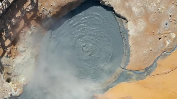 Aerea Namaskard Hverir Aree Geotermiche — Video Stock