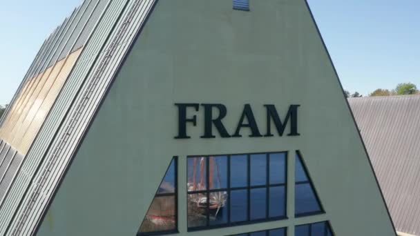Vlucht Fram Museum Noorwegen Stockvideo's