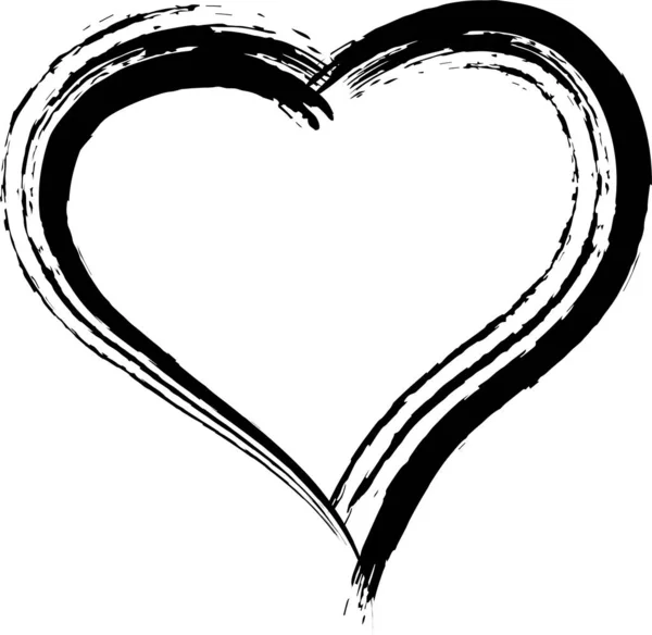Kalp fırçalar vektör resim aşkın sembolü — Stok Vektör