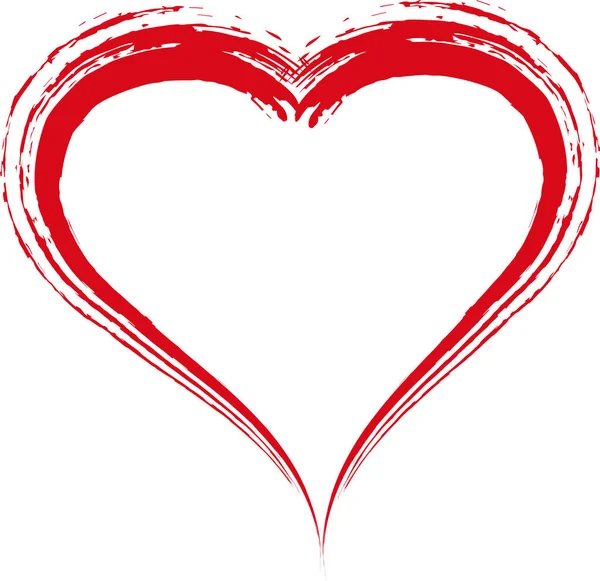 Brosses de coeur image vectorielle symbole de l'amour — Image vectorielle