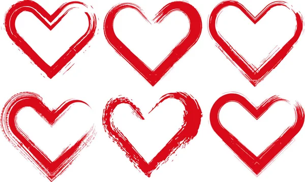 Kalp fırçalar vektör resim aşkın sembolü — Stok Vektör
