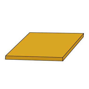 Pizza, belge, kağıt, yiyecek paketlemek için uçak kahverengi karton kutu. Cartood doodle stilinde vektör illüstrasyon. Çevrimiçi alışveriş kavramı, hızlı posta servisi, güvenli nakliye