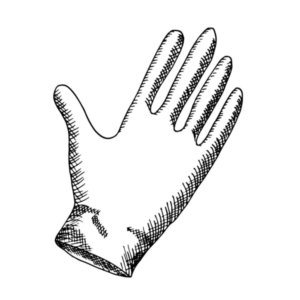 Wegwerp Latex Handschoen Voor Medisch Personeel Artsen Voor Het Schoonmaken — Stockvector