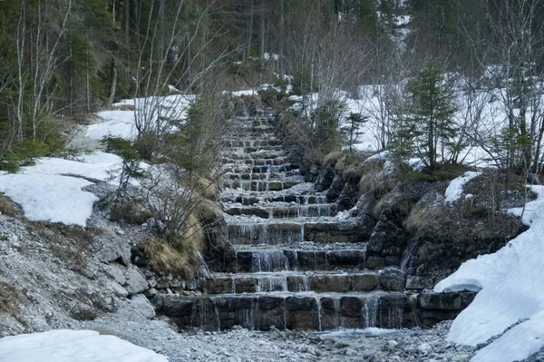 Paisaje Invernal Los Alpes Bávaros — Foto de Stock