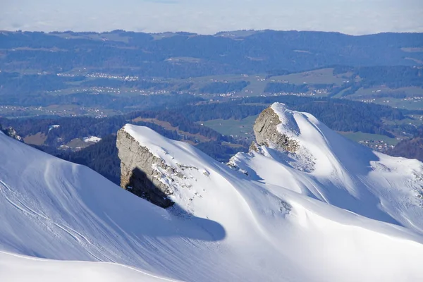 Paesaggio Invernale Nelle Alpi Bavaresi Tedesche — Foto Stock