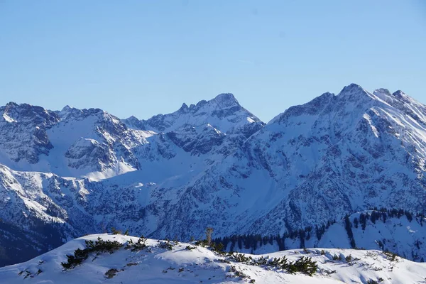 Paesaggio Invernale Nelle Alpi Bavaresi Tedesche — Foto Stock