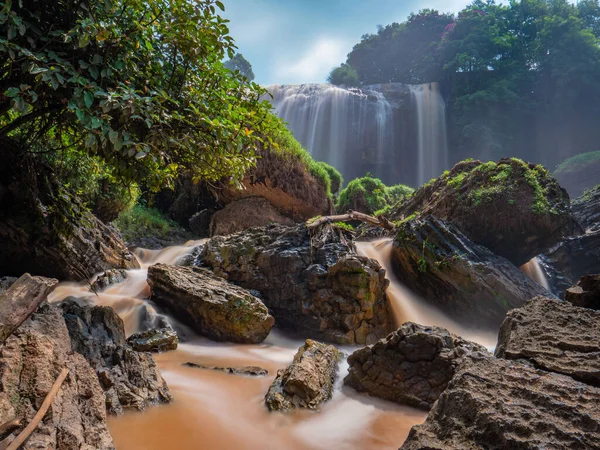 Foto Larga Exposición Cascada Del Elefante Dalat Vietnam —  Fotos de Stock