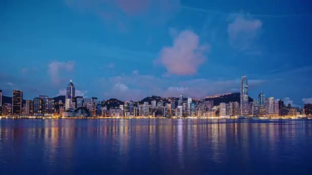 Timelapse Sun Rising Central Area Beautiful Skyscraper Background Hong Kong — Vídeo de Stock