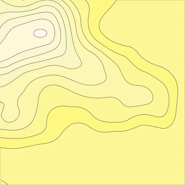 Carte Topographique Jaune Fond Illustration Vectorielle — Image vectorielle