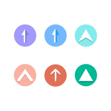 Oklar düz tasarım ikonu oluşturdu. Vektör EPS 10