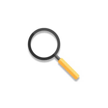 Düz dizaynlı büyüteç bir şey arıyor. Vektör EPS 10