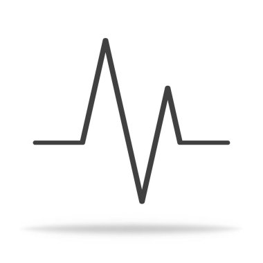 Puls simgesi. Kalp atışı ikonu ritim gösteriyor. Vektör EPS 10