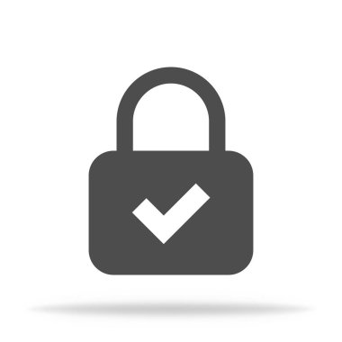 Kilit simgesi. Güvenlik ve gölge koruması. Vektör EPS 10