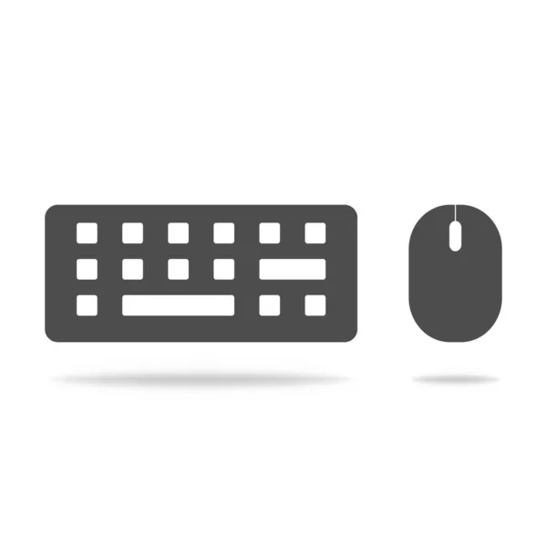 Teclado Inalámbrico Ratón Del Ordenador Minimalismo Vector Eps — Archivo Imágenes Vectoriales