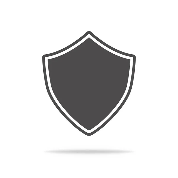 Icono Del Escudo Emblema Guardia Seguridad Aislado Con Sombra Vector — Vector de stock