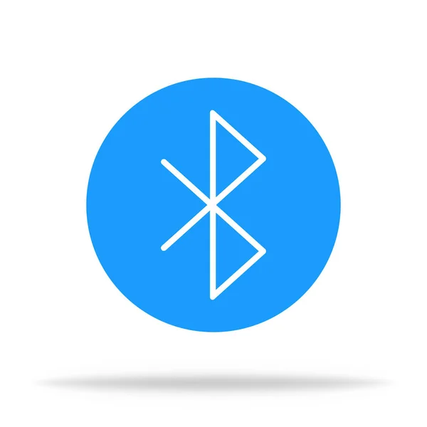 Mavi daireli yuvarlak bluetooth simgesi. Yuvarlak simge. Vektör EPS 10