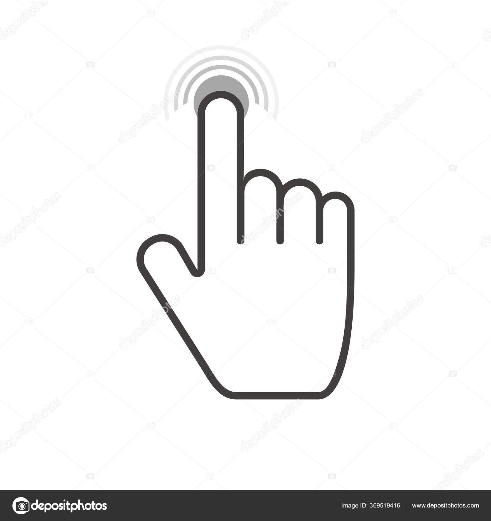 Hand clicking icon, click pointer vector Stock Vector