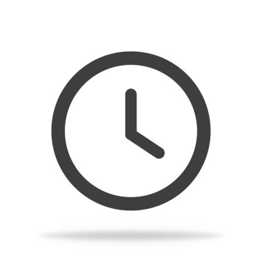 Saat simgesi. Alarm saati dairede. Zaman doldu. Vektör EPS 10.