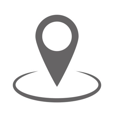 Harita için iğne işaretleyici. Yer imi simgesi. Yer ve yön bulma için coğrafi işaretçi. Vektör EPS 10.