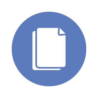 Belge simgesi. Düz dosya simgesi. Ofis yönetimi ikonu. Düz dizayn dosyaları. Vektör EPS 10.