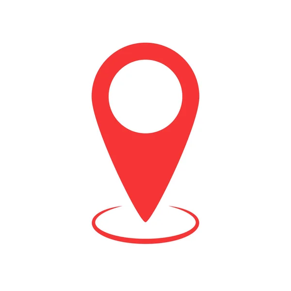 Puntero Etiqueta Roja Para Mapa Icono Marca Ubicación Puntero Geográfico — Archivo Imágenes Vectoriales