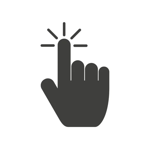 Κάνοντας Κλικ Στο Εικονίδιο Πατήστε Πατήστε Χέρι Διάνυσμα Άγγιξε Κάτι — Διανυσματικό Αρχείο