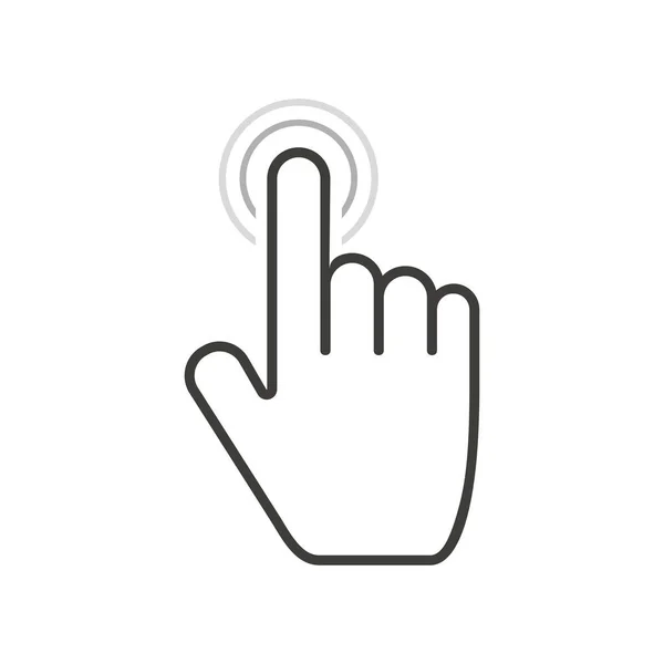 Clicking Hand Icon Tap Press Hand Vector Touch Something Finger — Stock Vector