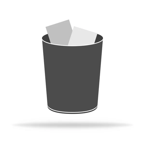 Σκουπίδια Για Σκουπίδια Απορρίμματα Κάδου Για Ανακύκλωση Πλαστικού Χαρτιού Εικονίδιο — Διανυσματικό Αρχείο
