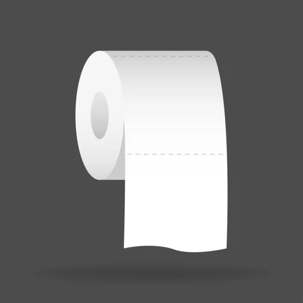 Toilettenpapier Vorhanden Isolierte Platte Toiletten Objekt Reslistic Symbol Für Waschraum — Stockvektor