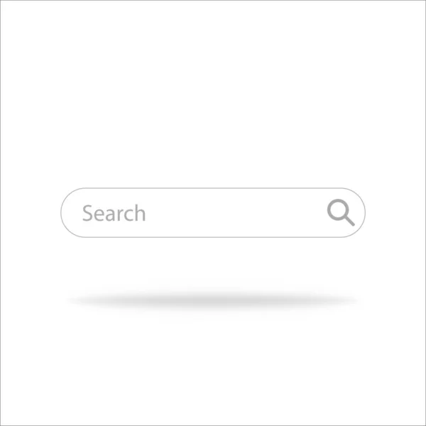 Tarayıcıda arama alanı. Vektör olarak web tasarım simgesi. İzole edilmiş web sitesi arama formu. Hoparlör düğmeli navigasyon çubuğu. Sembollü illüstrasyon şablonu. Vektör EPS 10.