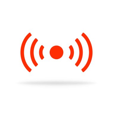 Canlı yayın simgesi. Çevrimiçi yayın sembolü. Televizyon vektörü izole edildi. Medya canlı düğmesi. Akıcı logo. Vektör EPS 10.