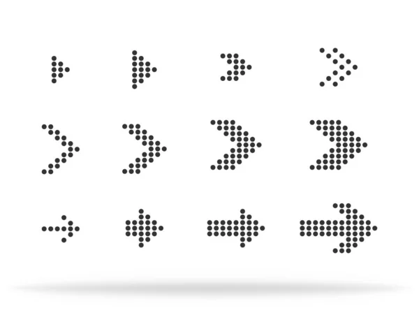 Pijl Pictogrammen Cursor Set Richting Symbool Teken Van Pijlen Collectie — Stockvector