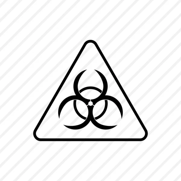 Símbolo Advertencia Peligro Biológico Señal Transparente Icono Peligro Químico Aislado — Archivo Imágenes Vectoriales