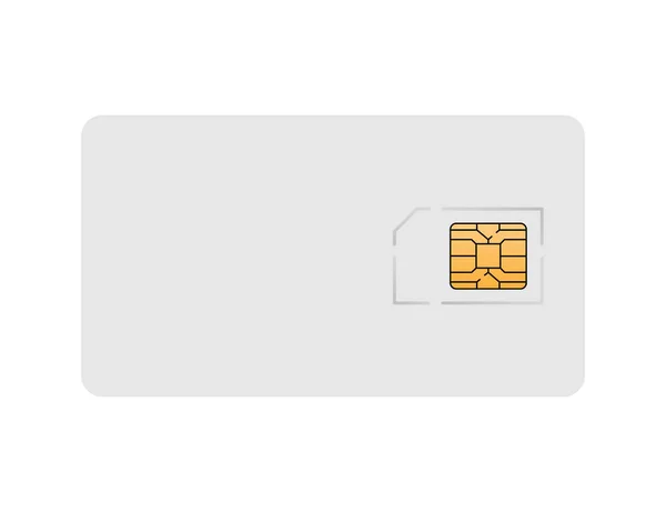 Sim Card Plastic Mockup Telefone Cartão Isolado Conexão Celular Preencha —  Vetores de Stock
