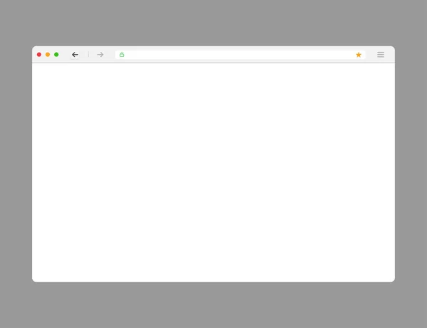 Mockup Del Browser Web Design Piatto Moderno Leggero Pagina Web — Vettoriale Stock