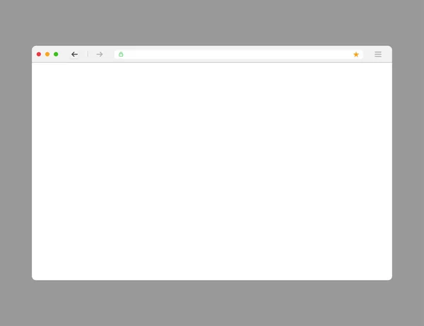 Web Browser Mockup Στο Φως Μοντέρνα Επίπεδη Σχεδίαση Ιστοσελίδα Σελίδα — Διανυσματικό Αρχείο