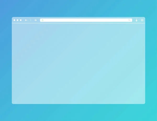 Transparente Web Browser Attrappe Modernen Flachen Design Computer Leere Vorlage — Stockvektor