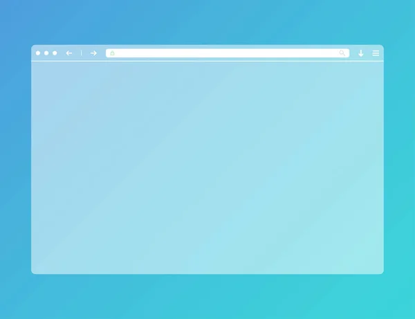 Modélisation Transparente Navigateur Web Dans Design Plat Moderne Cadre Modèle — Image vectorielle