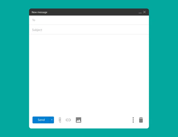 Geribildirim Formu Için Posta Düzenleme Penceresi Boş Ileti Dizaynlı Posta — Stok Vektör
