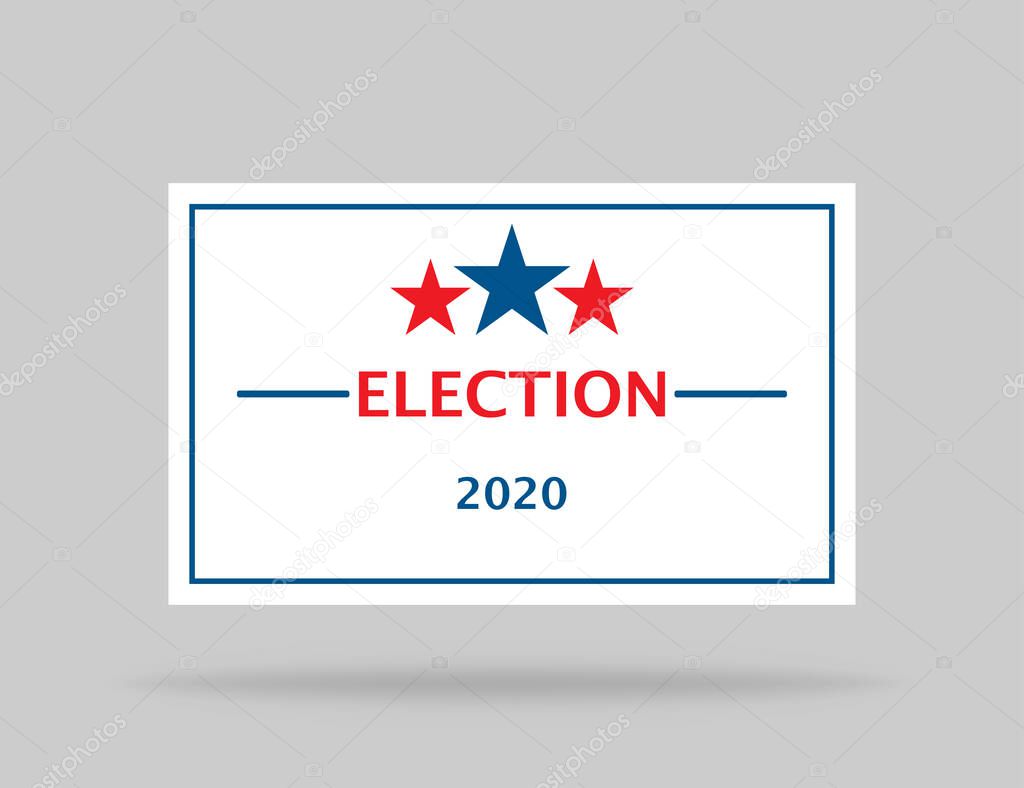 Election in United States in 2020. Vote for president in America. Presidential campaign in US. Voting for new government. Vector EPS 10.