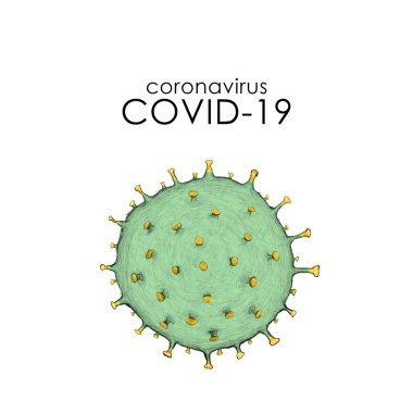 Çin 'den Coronavirus letal covid-19. Mikroskopta virüs