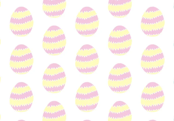 Textura Fondo Patrón Ilustración Sin Costuras Huevos Pascua Rosa Amarillo — Foto de Stock