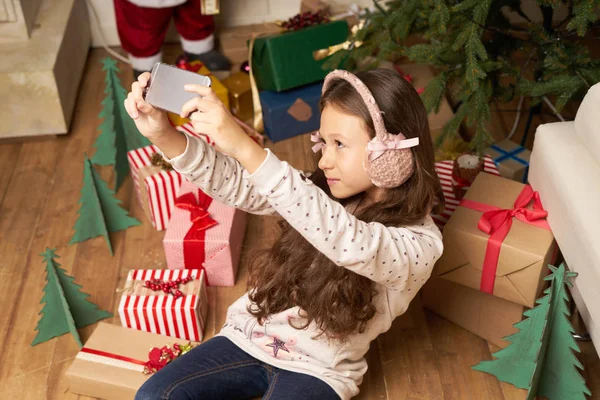 子供作る新年の selfy — ストック写真