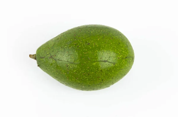 Natuurlijke Avocado Geïsoleerd Witte Achtergrond — Stockfoto