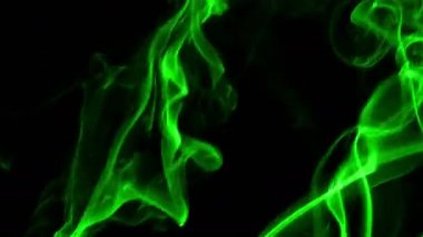 soyut yeşil sıvı duman elemanı türbülans